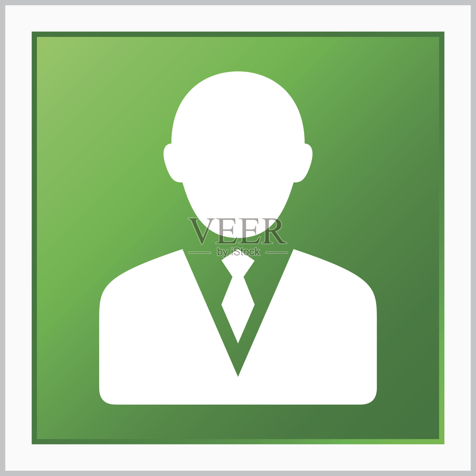 商人图标上的一个方形按钮。-平系列图标素材