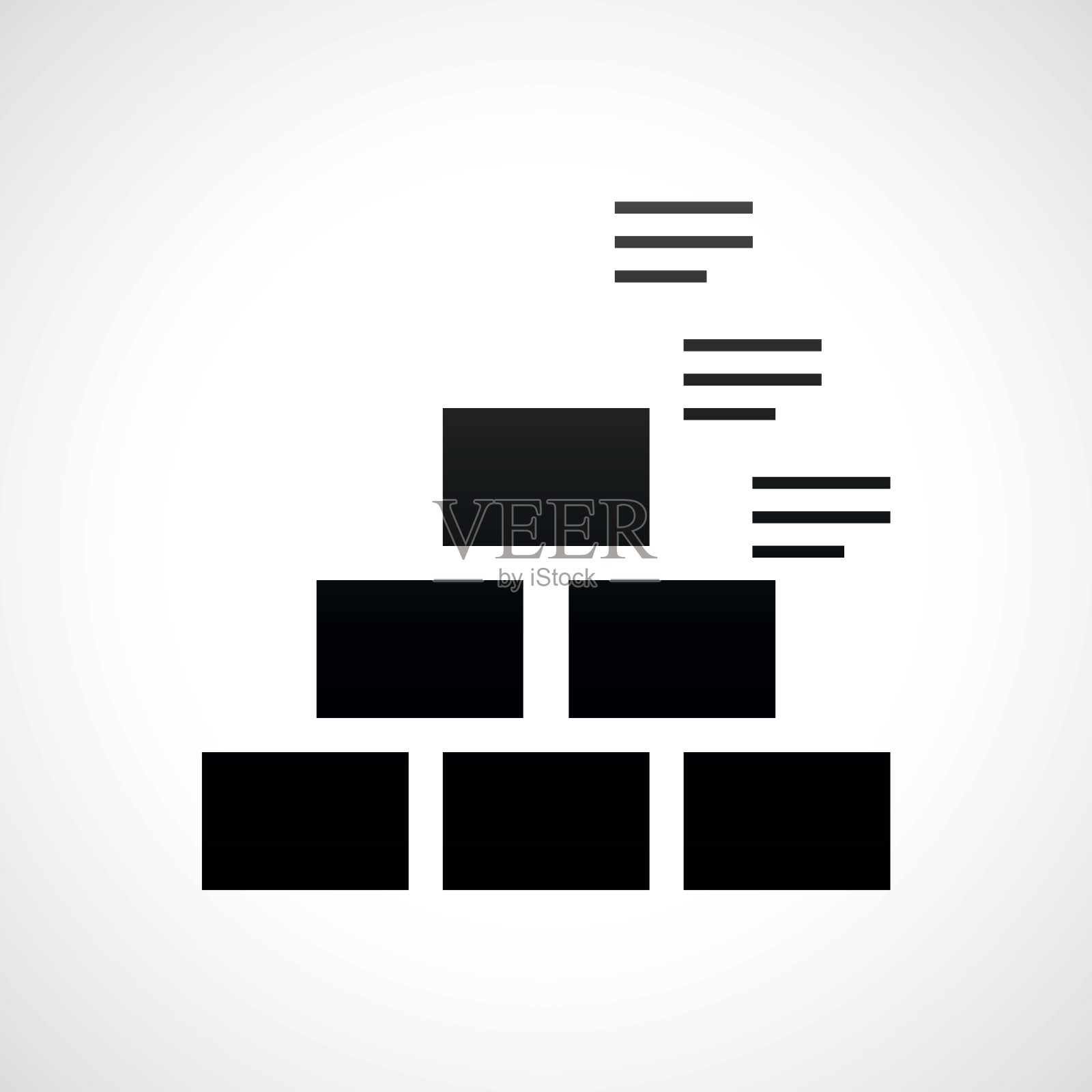 金字塔图标上的白色背景。——ShadeSeries图标素材