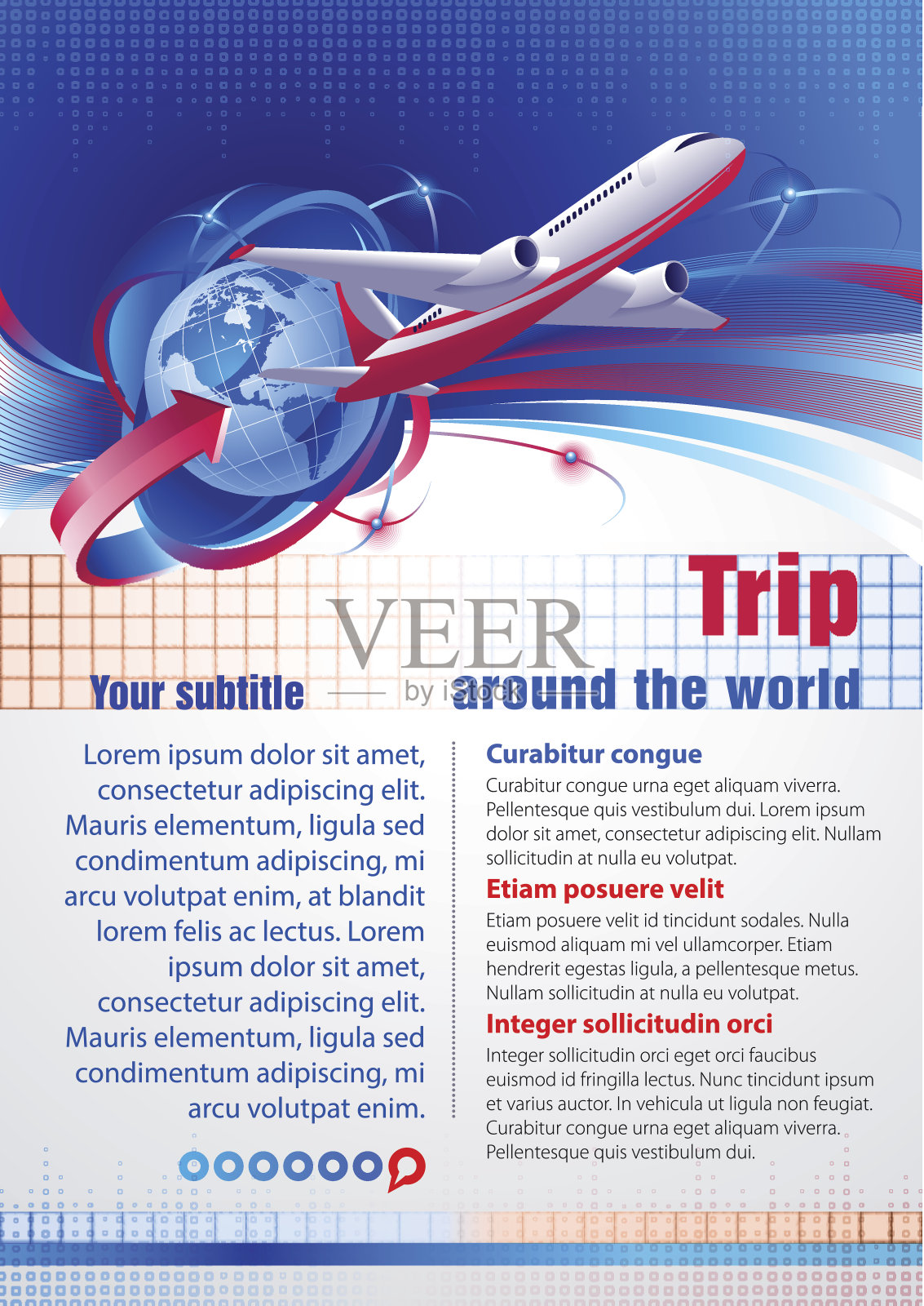 环游世界插画图片素材