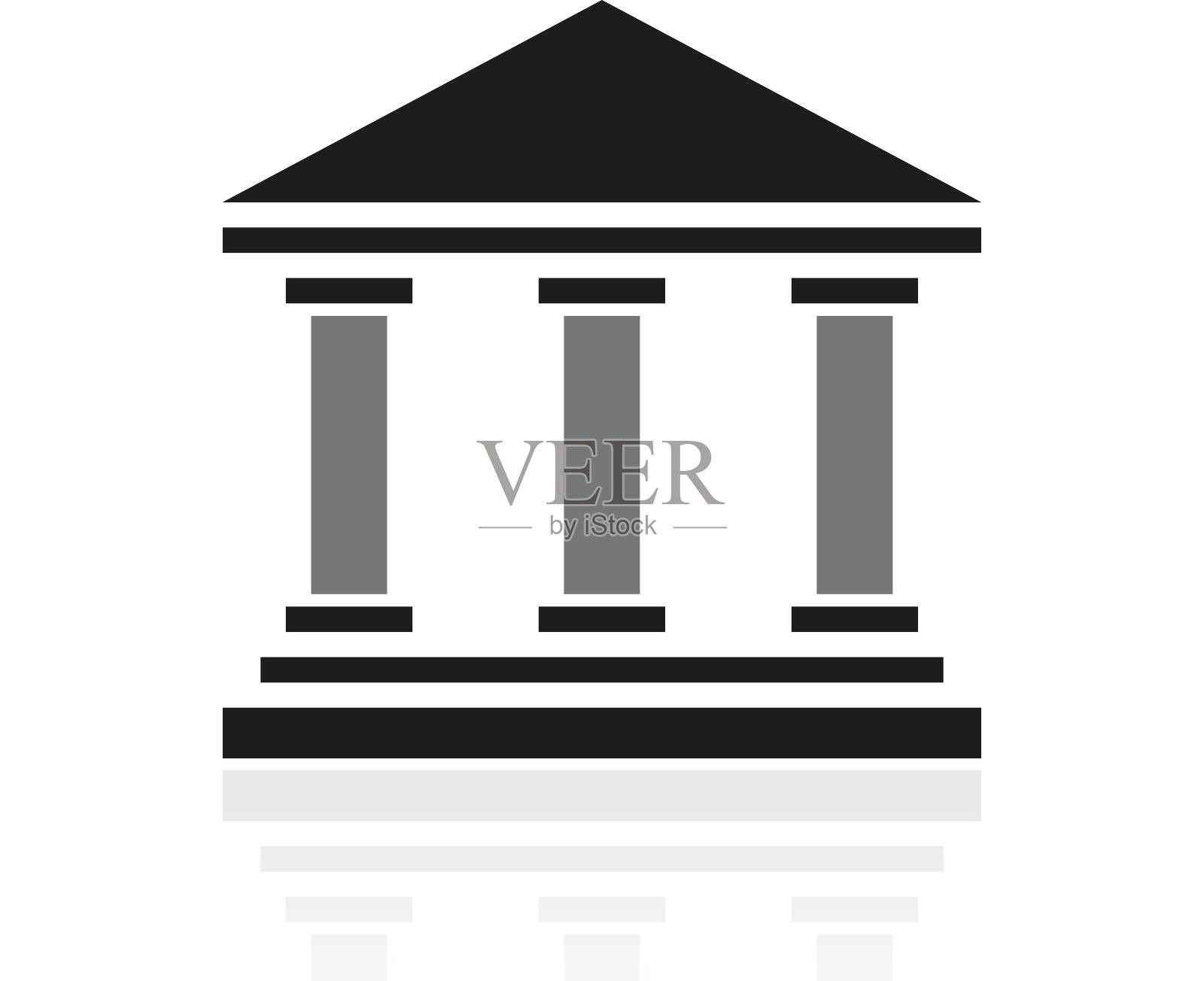 银行图标上的白色背景。——PrimeSeries插画图片素材