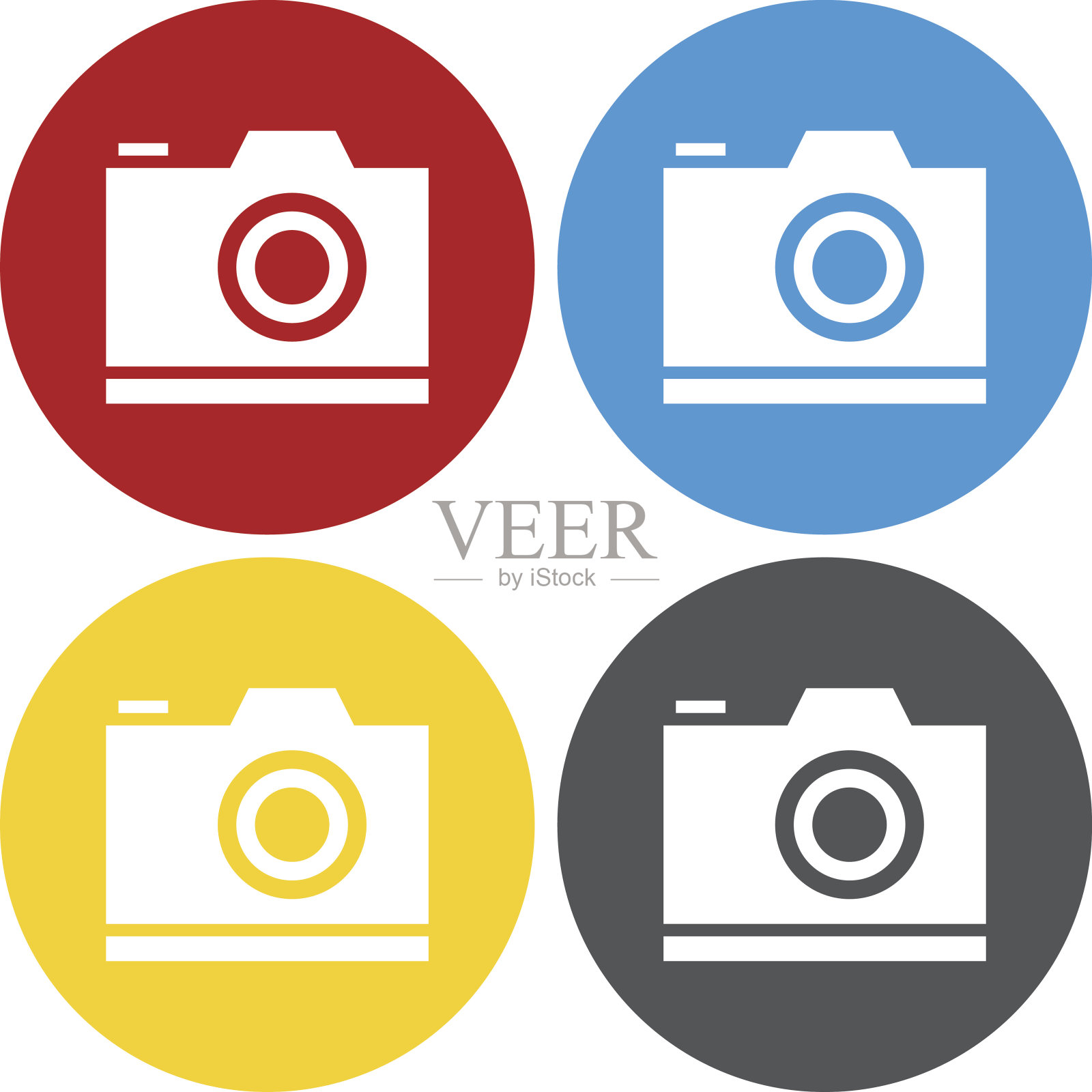 数码相机图标上的圆形按钮。——CircleSeries图标素材