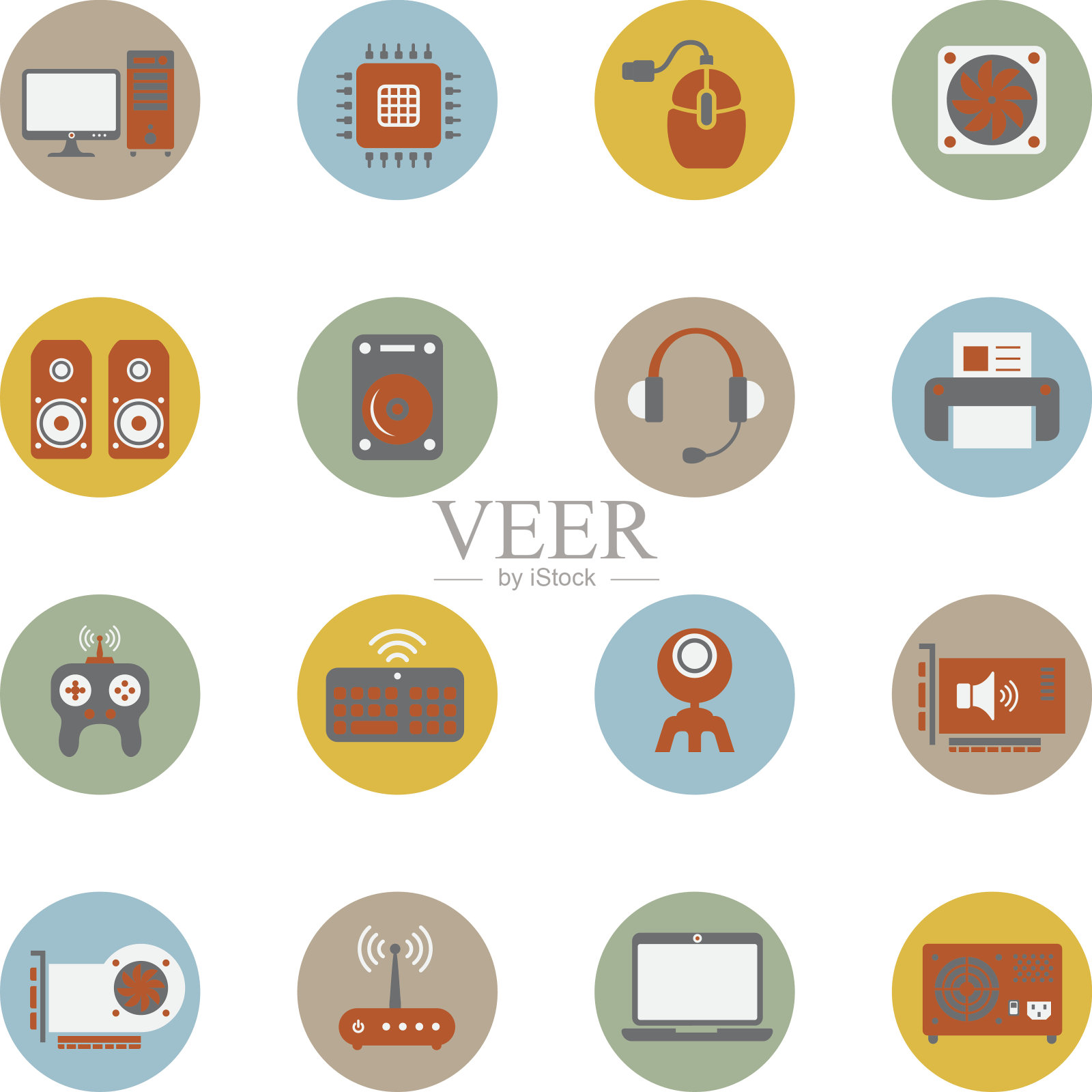 计算机硬件图标集图标素材