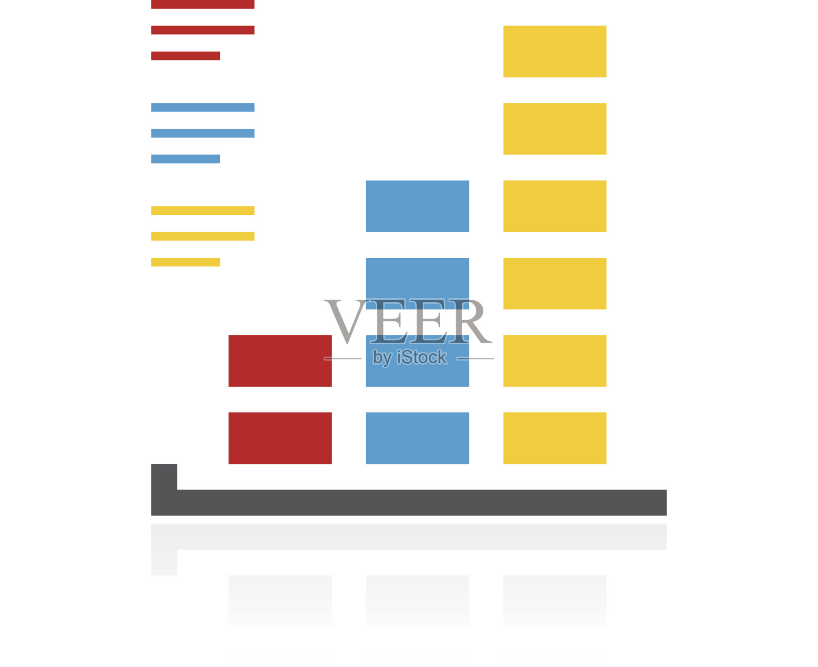 条形图图标上的白色背景。——ColorSeries图标素材