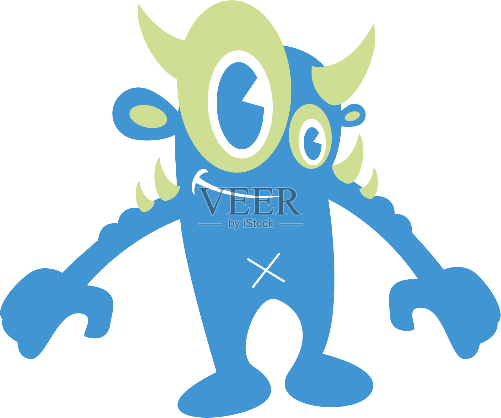 卡通小怪物设计元素图片