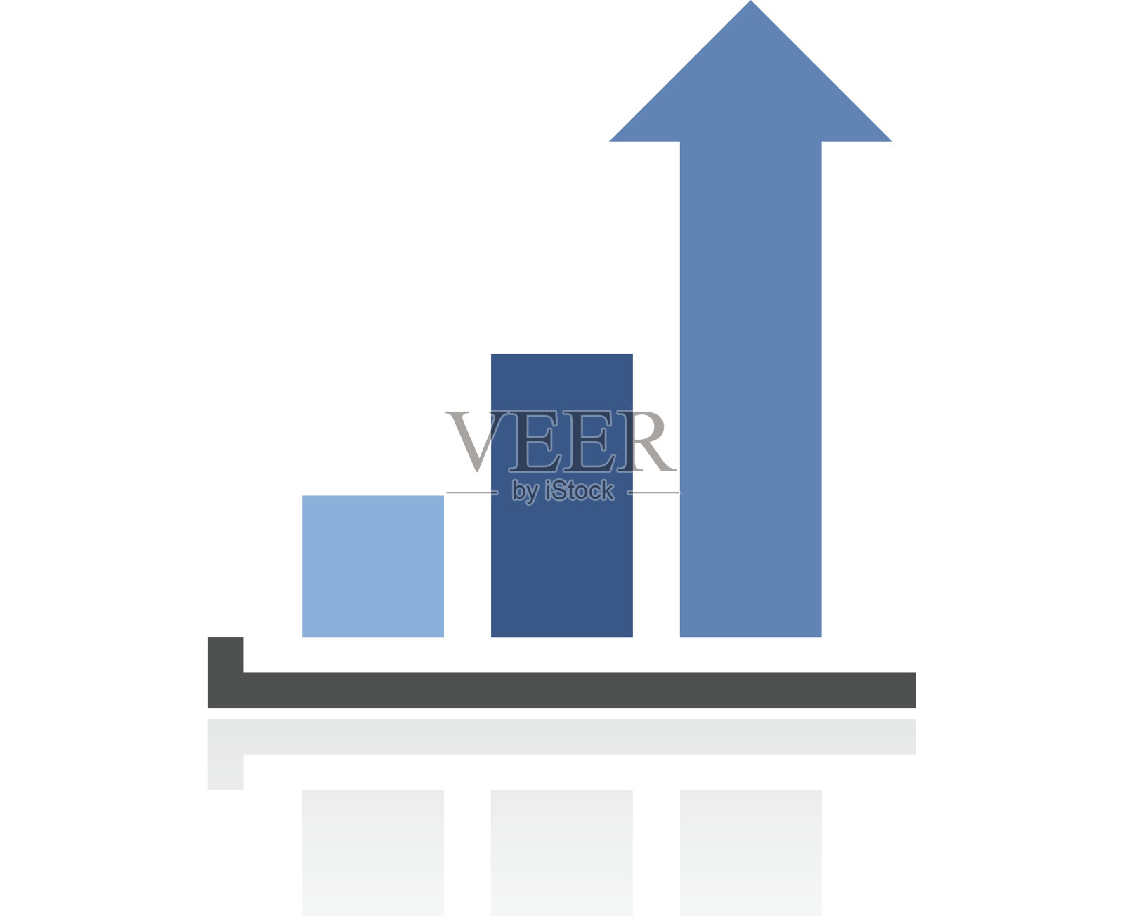 条形图图标上的白色背景。——RoyalSeries插画图片素材