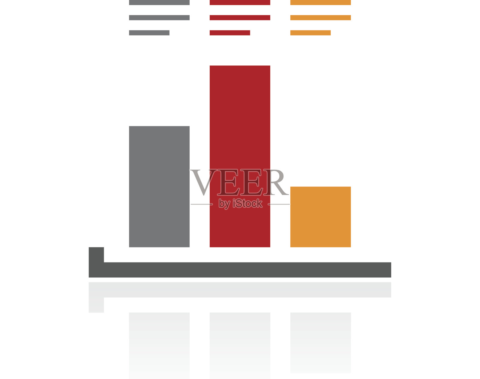 条形图图标上的白色背景。——ProSeries插画图片素材