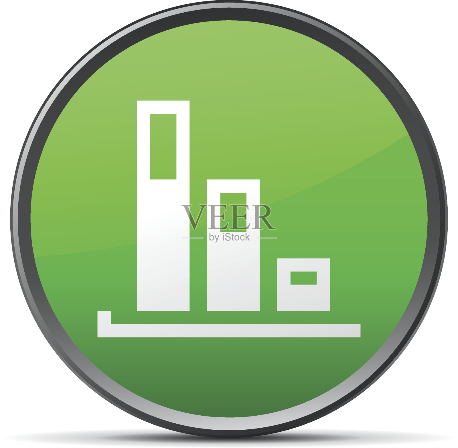 条形图图标上的圆形按钮。——SlenderSeries图标素材