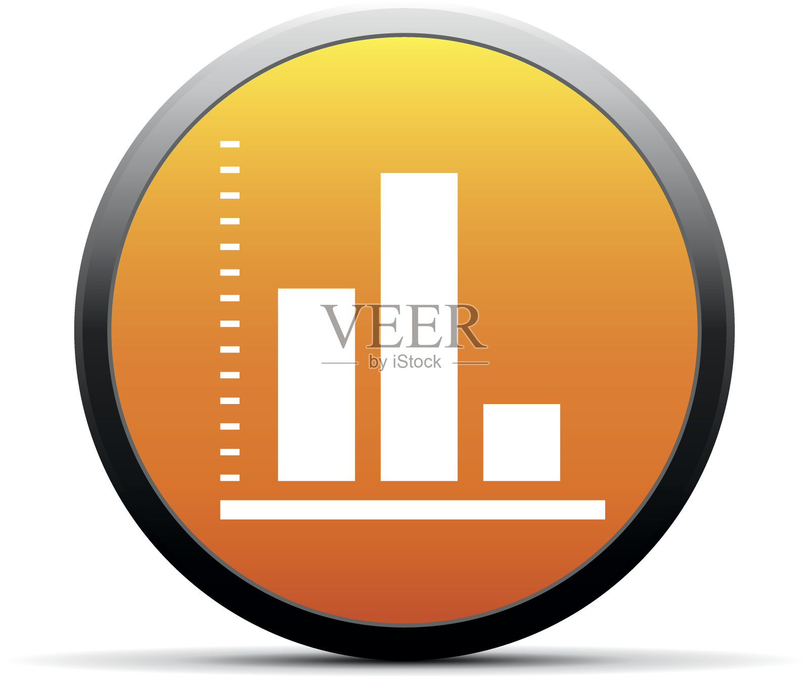 条形图图标上的圆形按钮。——SimpleSeries图标素材