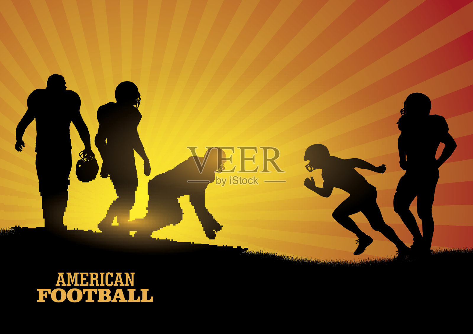 足球的背景插画图片素材