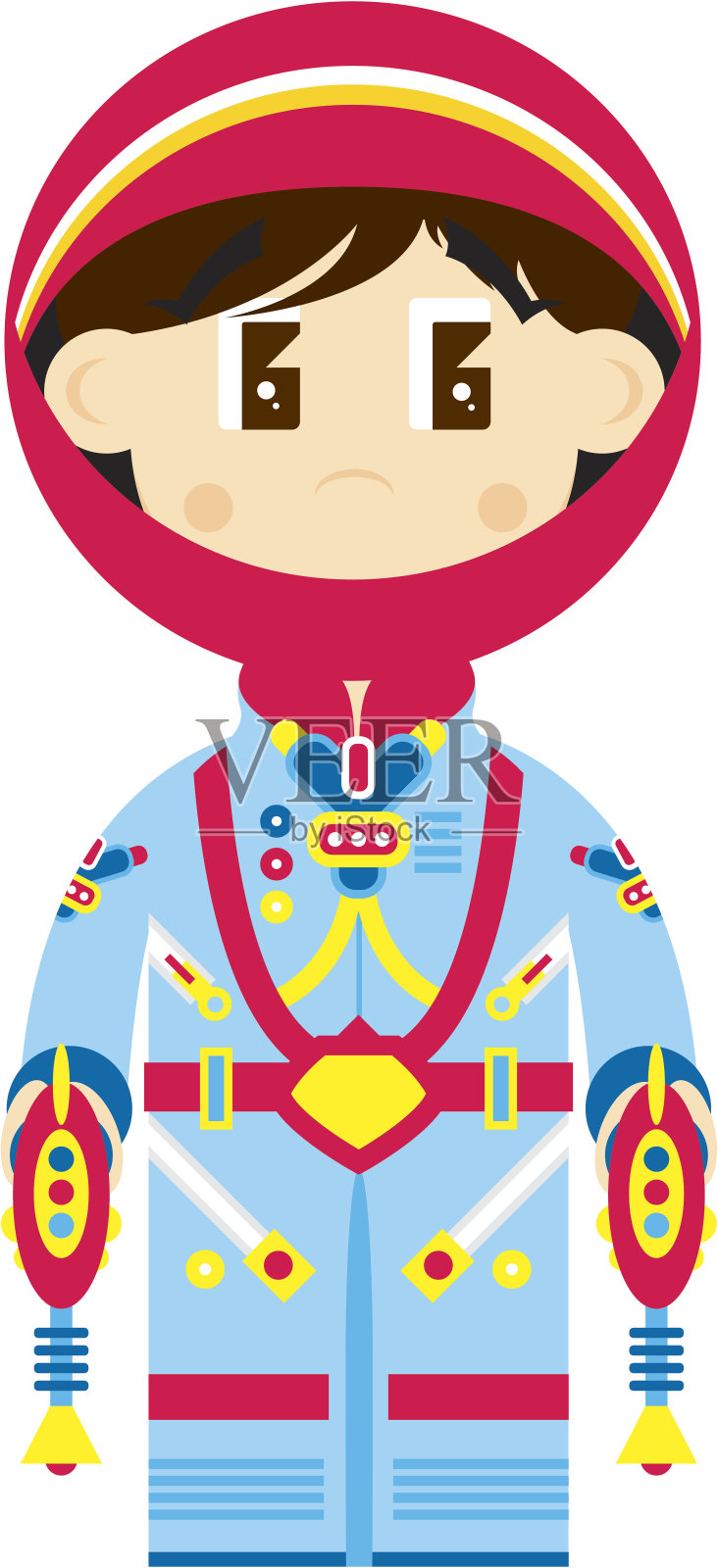 卡通迷你宇航员宇航员插画图片素材