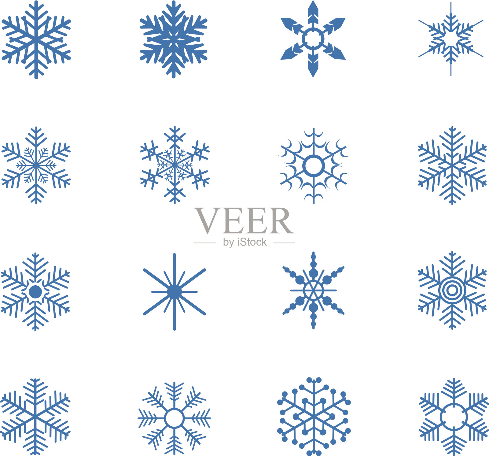 雪花图标插画图片素材