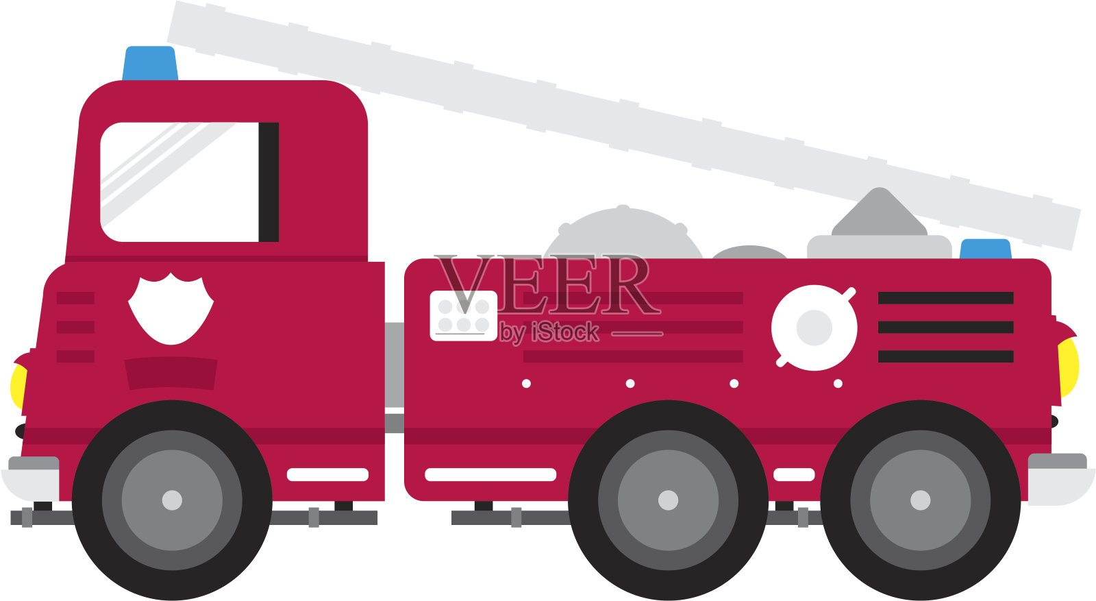 卡通消防车插画图片素材