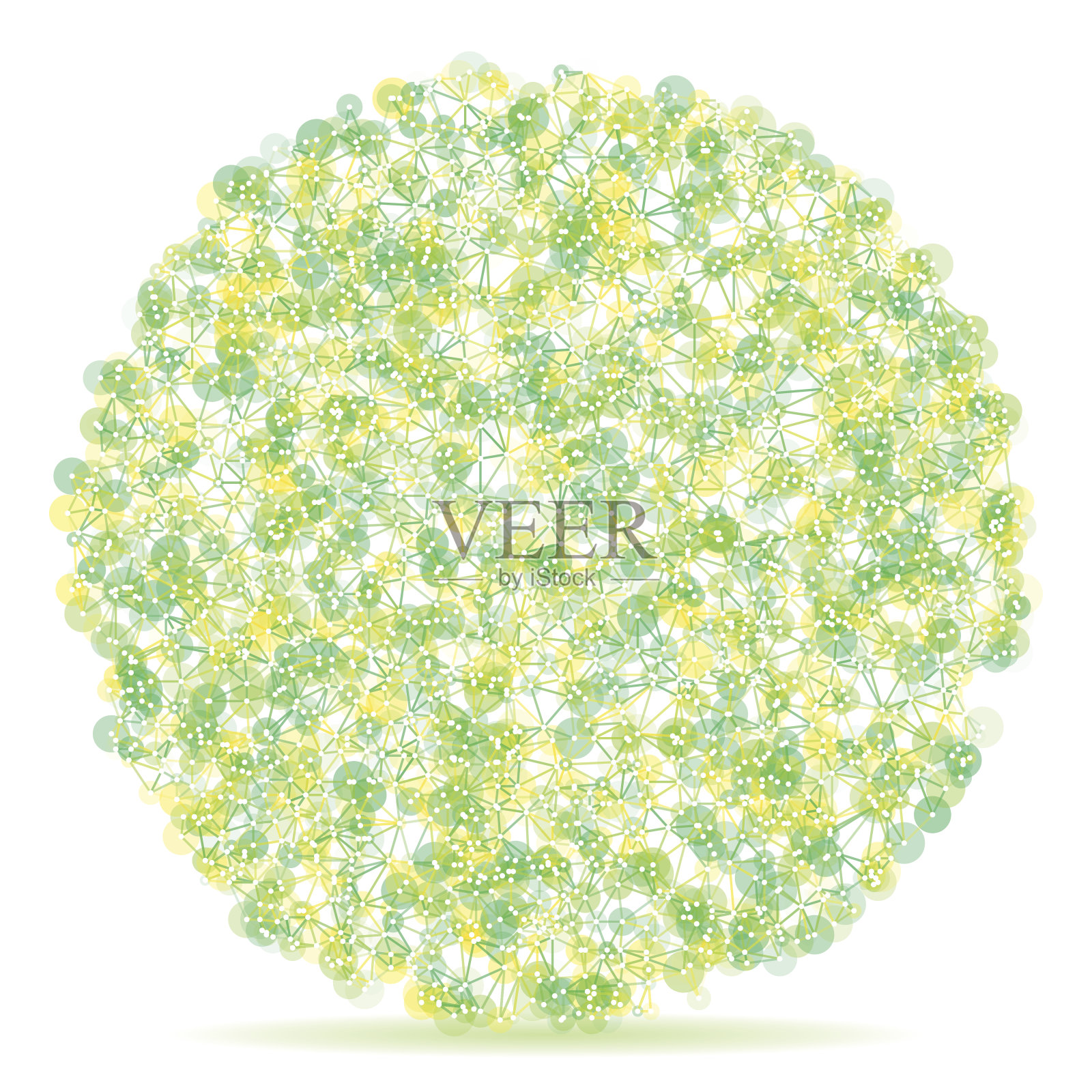 春圆抽象网络格局插画图片素材