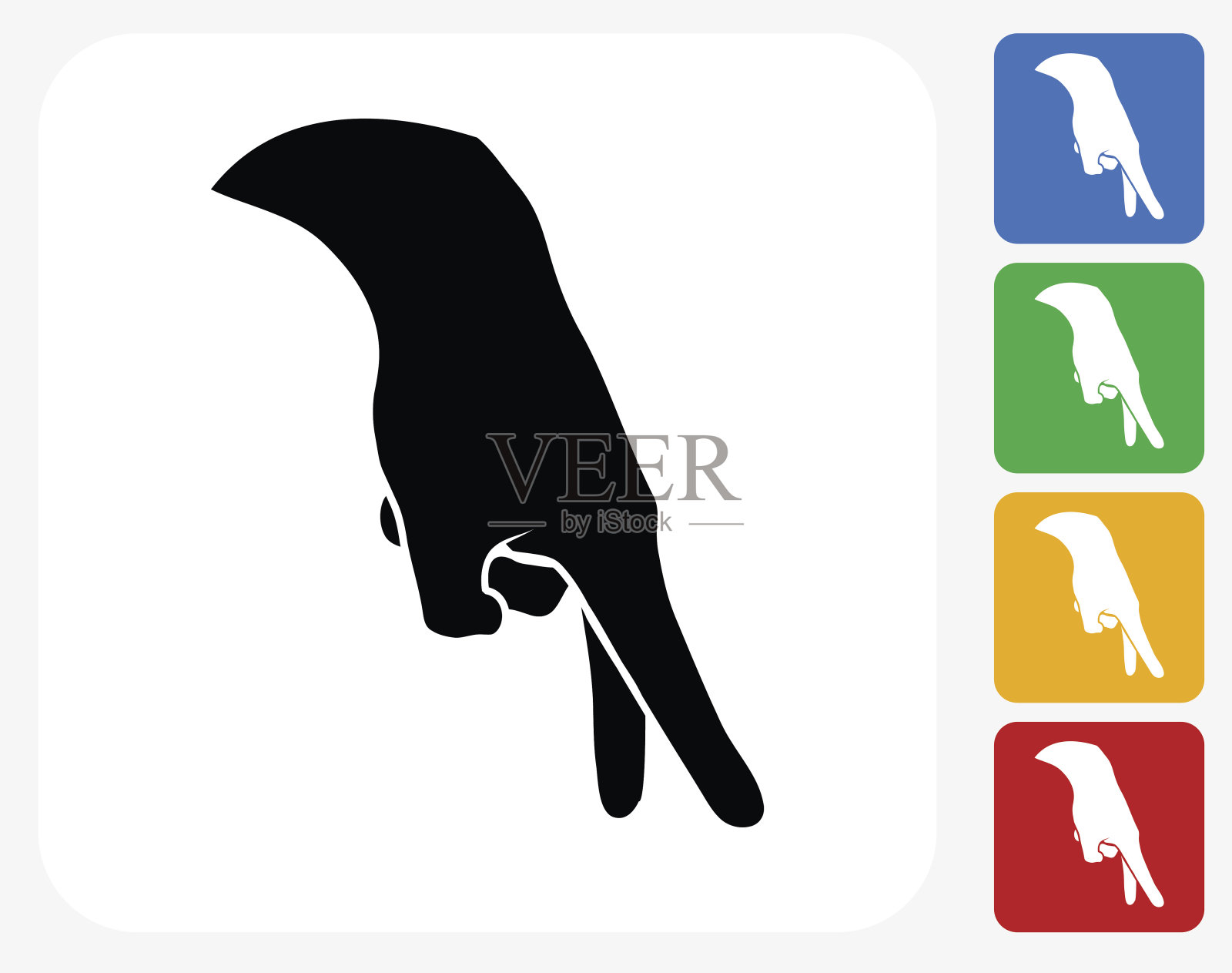 行走手指图标平面图形设计插画图片素材