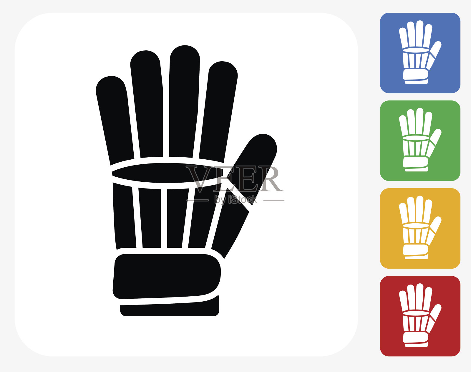 运动手套图标平面图形设计插画图片素材