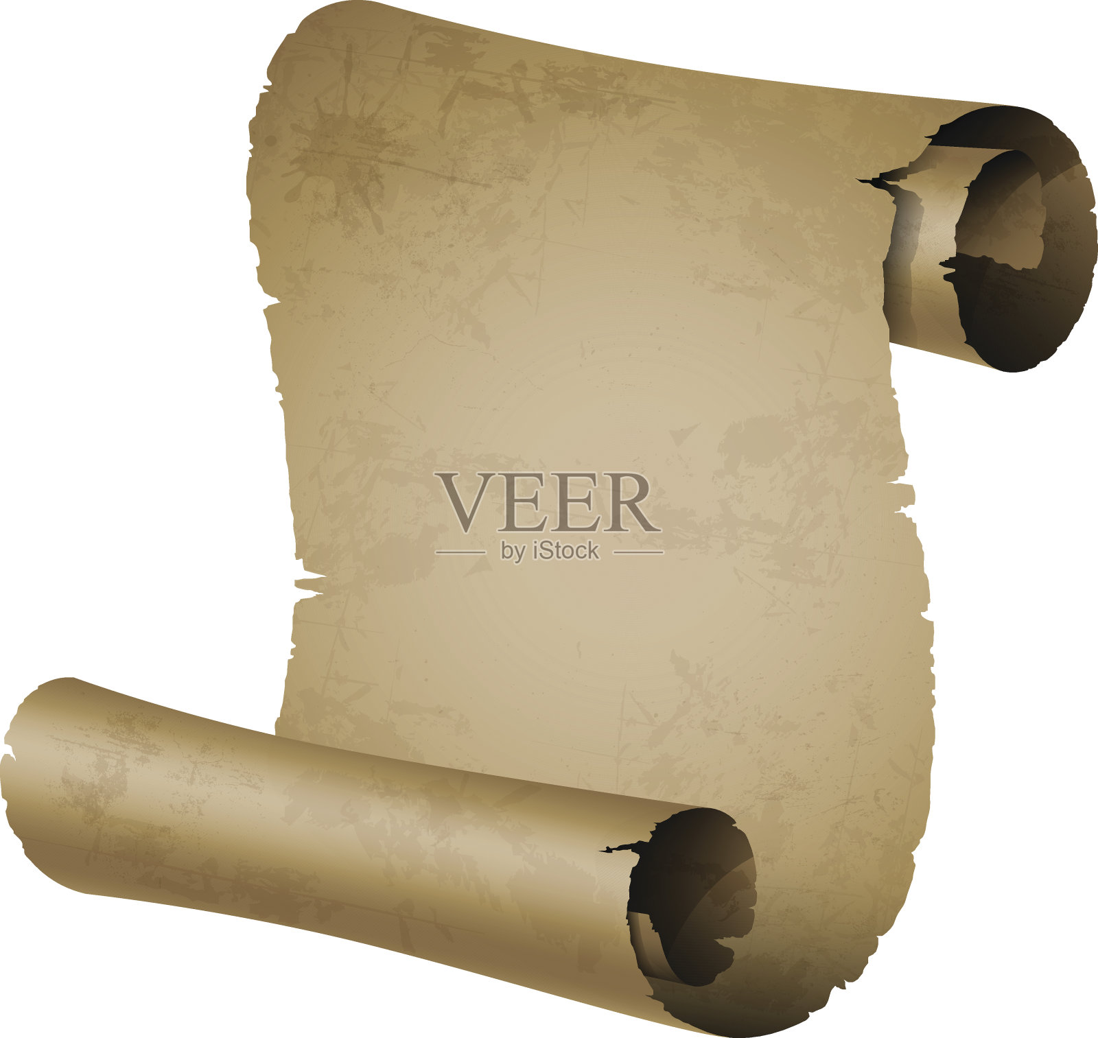 古老的卷轴插画图片素材