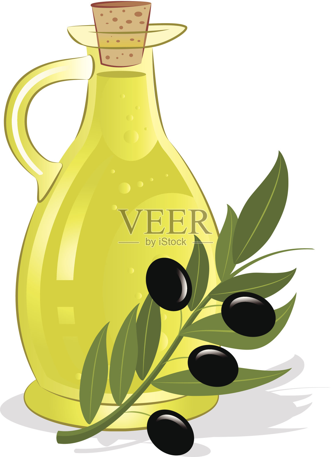 橄榄油插画图片素材