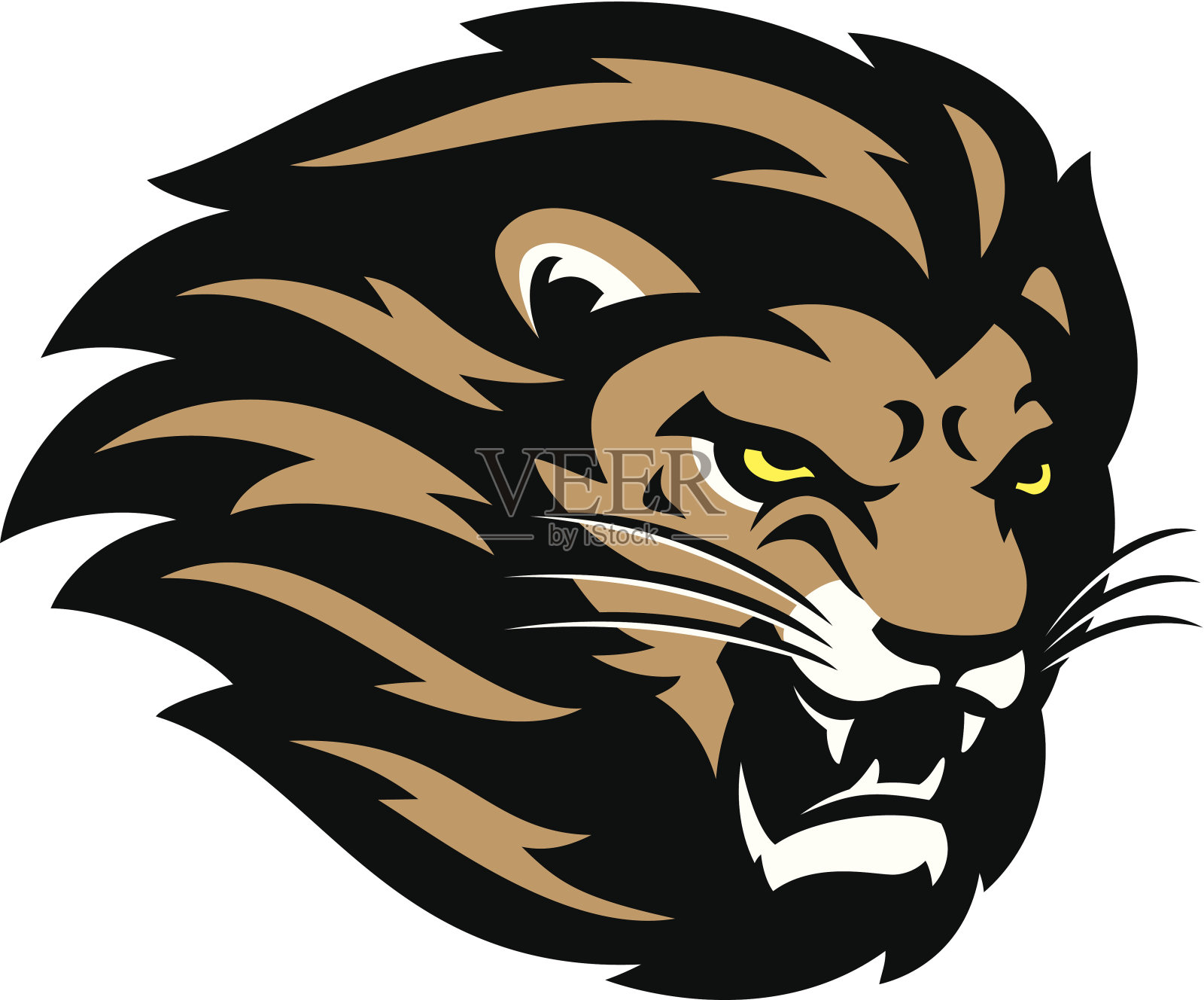 狮子的头插画图片素材