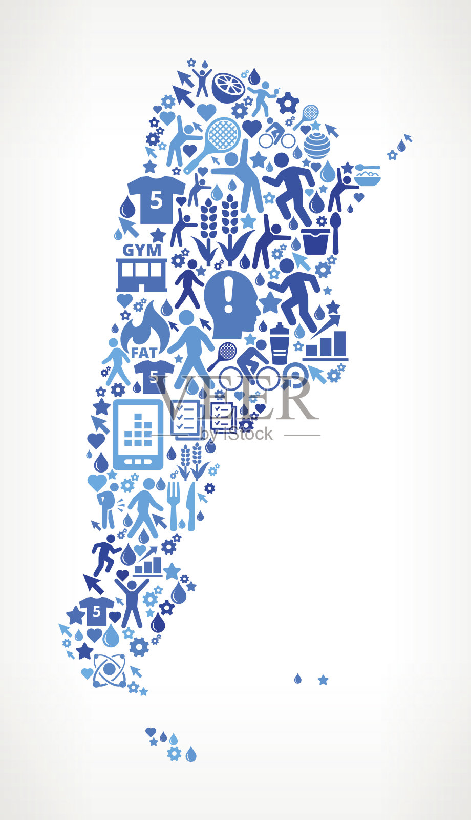 阿根廷健康和饮食矢量按钮模式插画图片素材