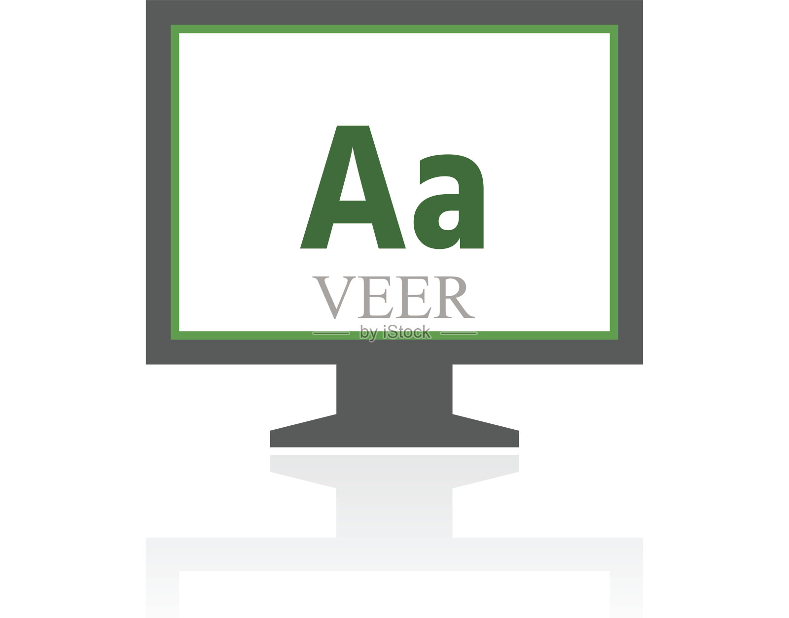 电脑显示器图标上的白色背景。——FreshSeries图标素材