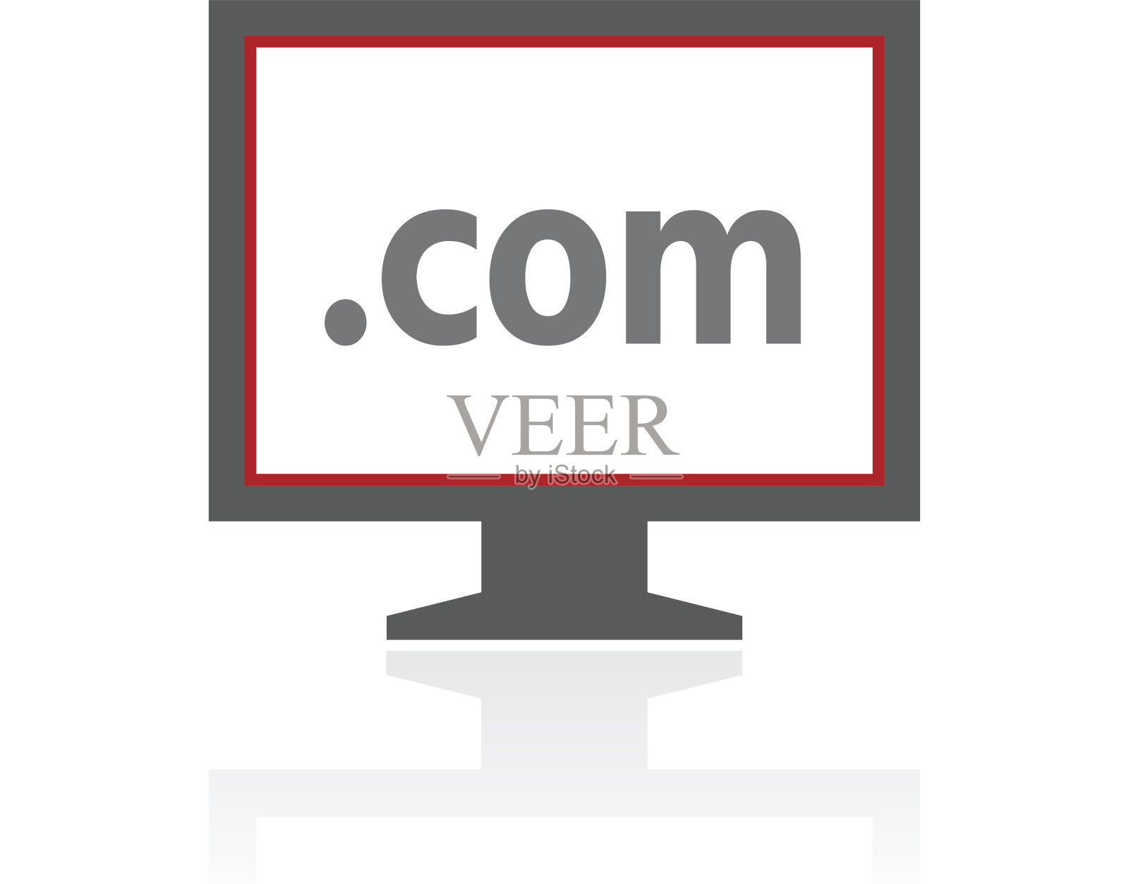 电脑显示器图标上的白色背景。——ProSeries插画图片素材