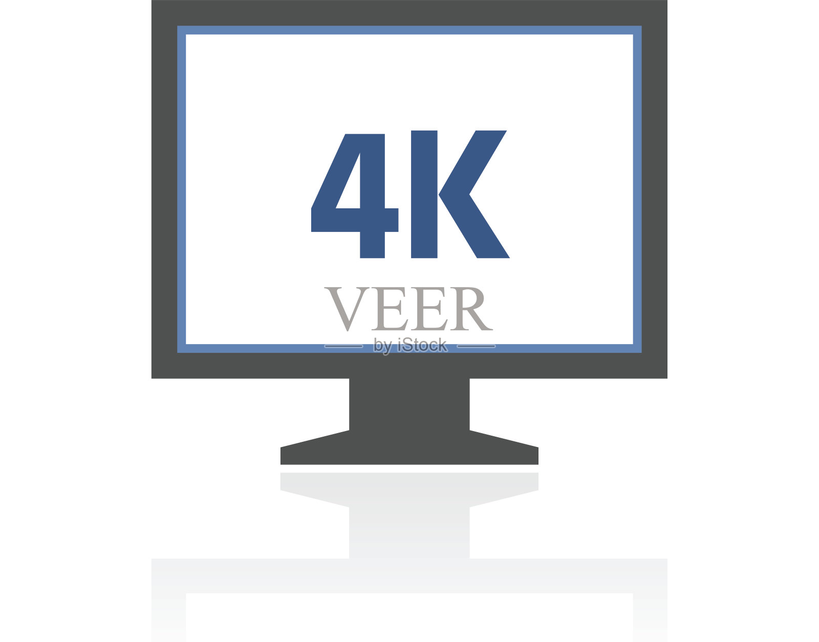 电脑显示器图标上的白色背景。——RoyalSeries插画图片素材