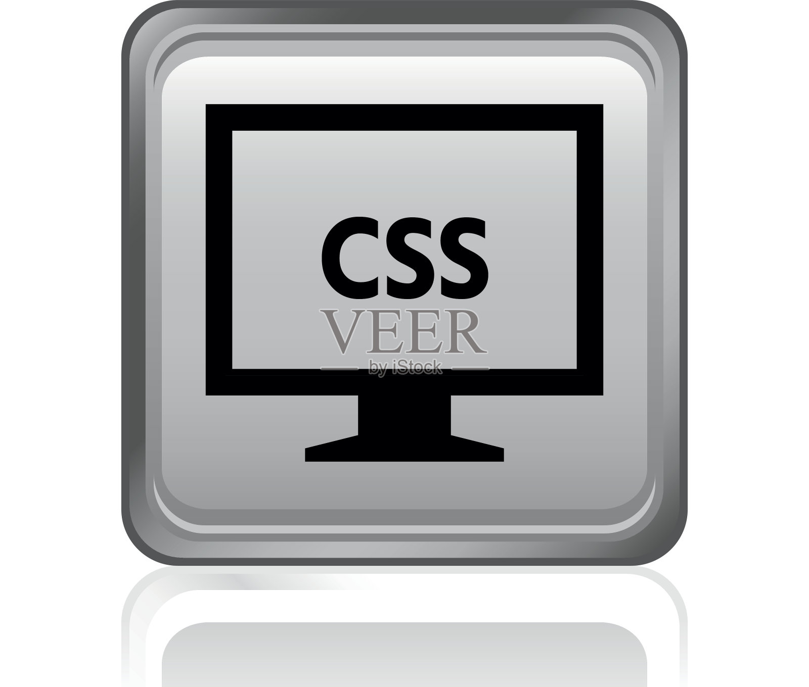 计算机显示器图标上的一个方形按钮。——SteelSeries插画图片素材