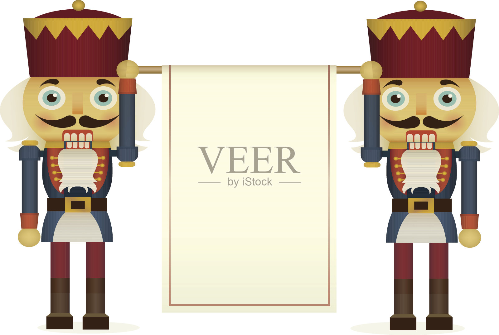 胡桃夹子和横幅插画图片素材