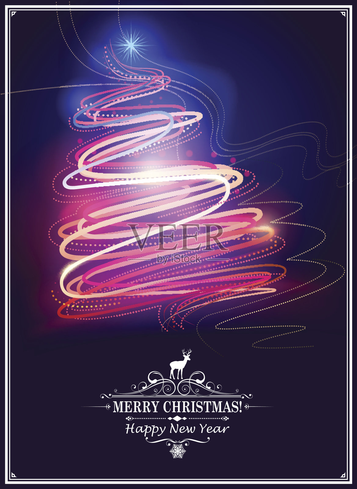 抽象的圣诞树设计模板素材