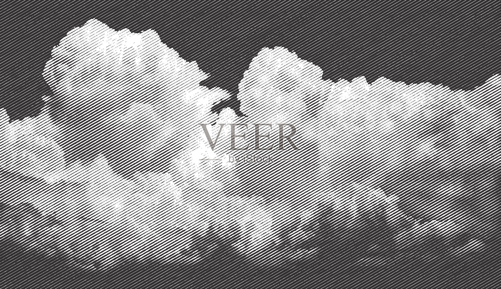 Cloudscape,接近风暴插画图片素材