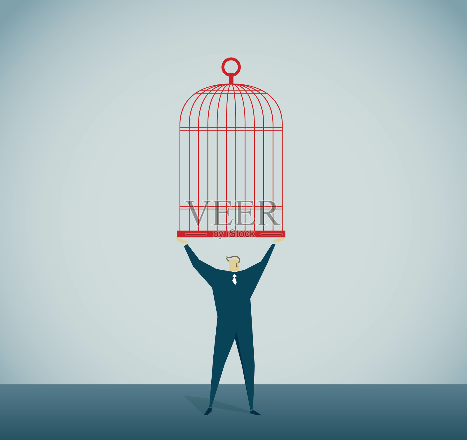 鸟笼插画图片素材