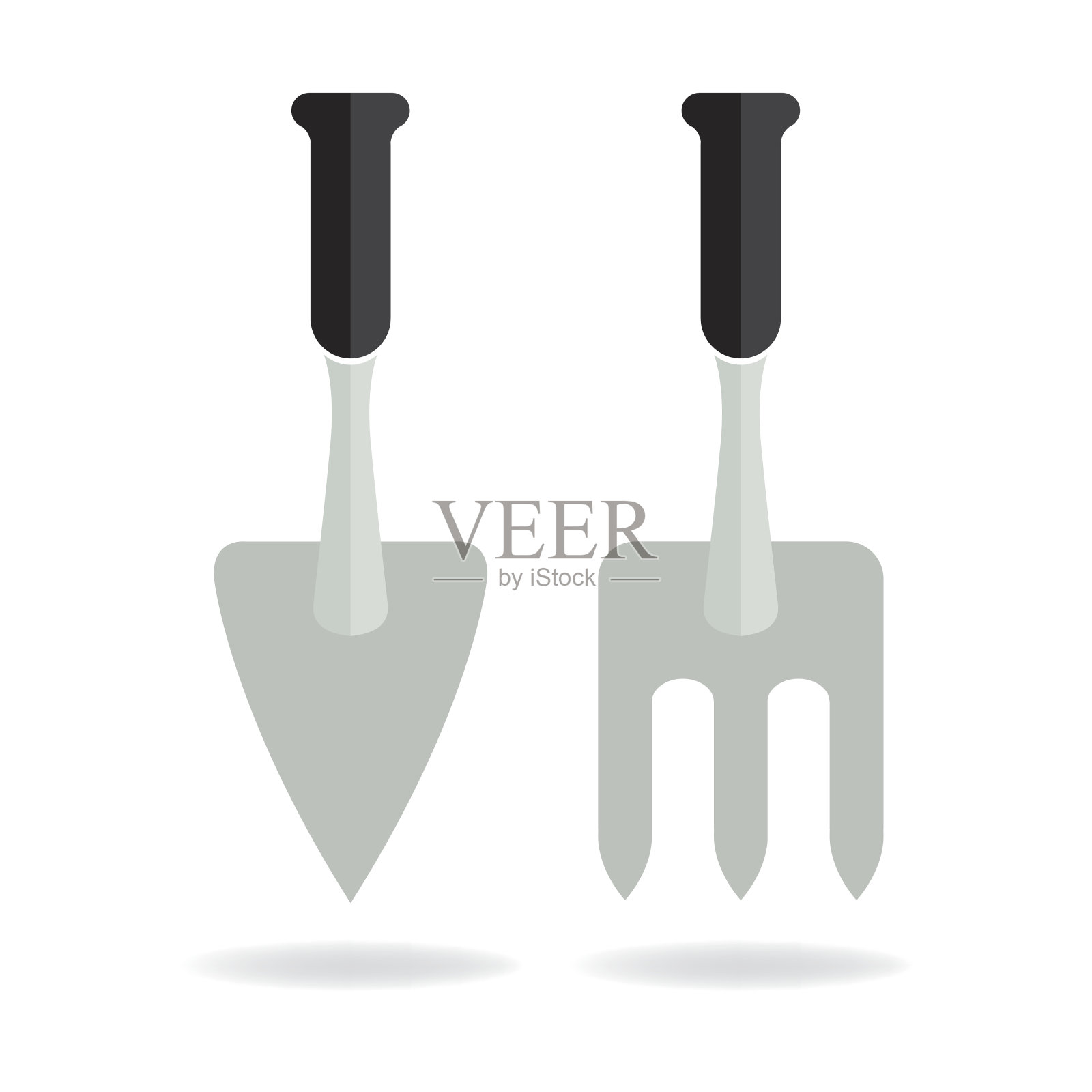 园艺工具图标矢量插画图片素材