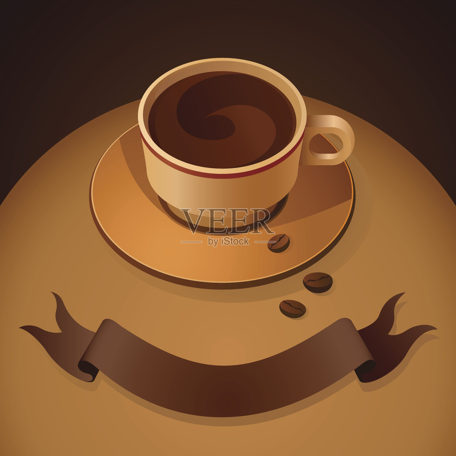 咖啡杯的设计元素。插画图片素材