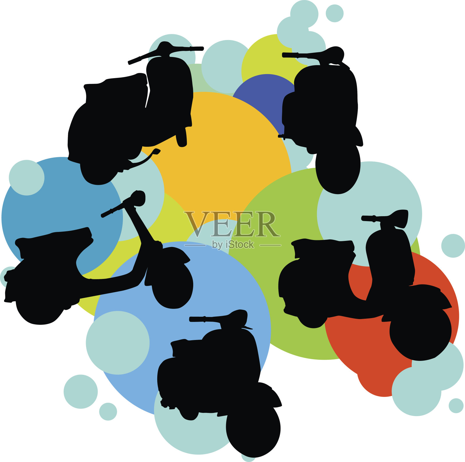 设计元素- Vespa插画图片素材