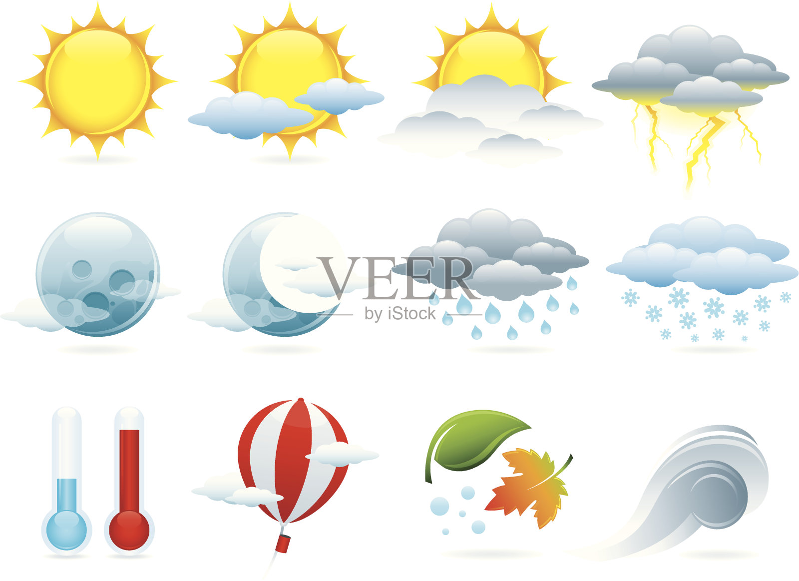 天气图标插画图片素材