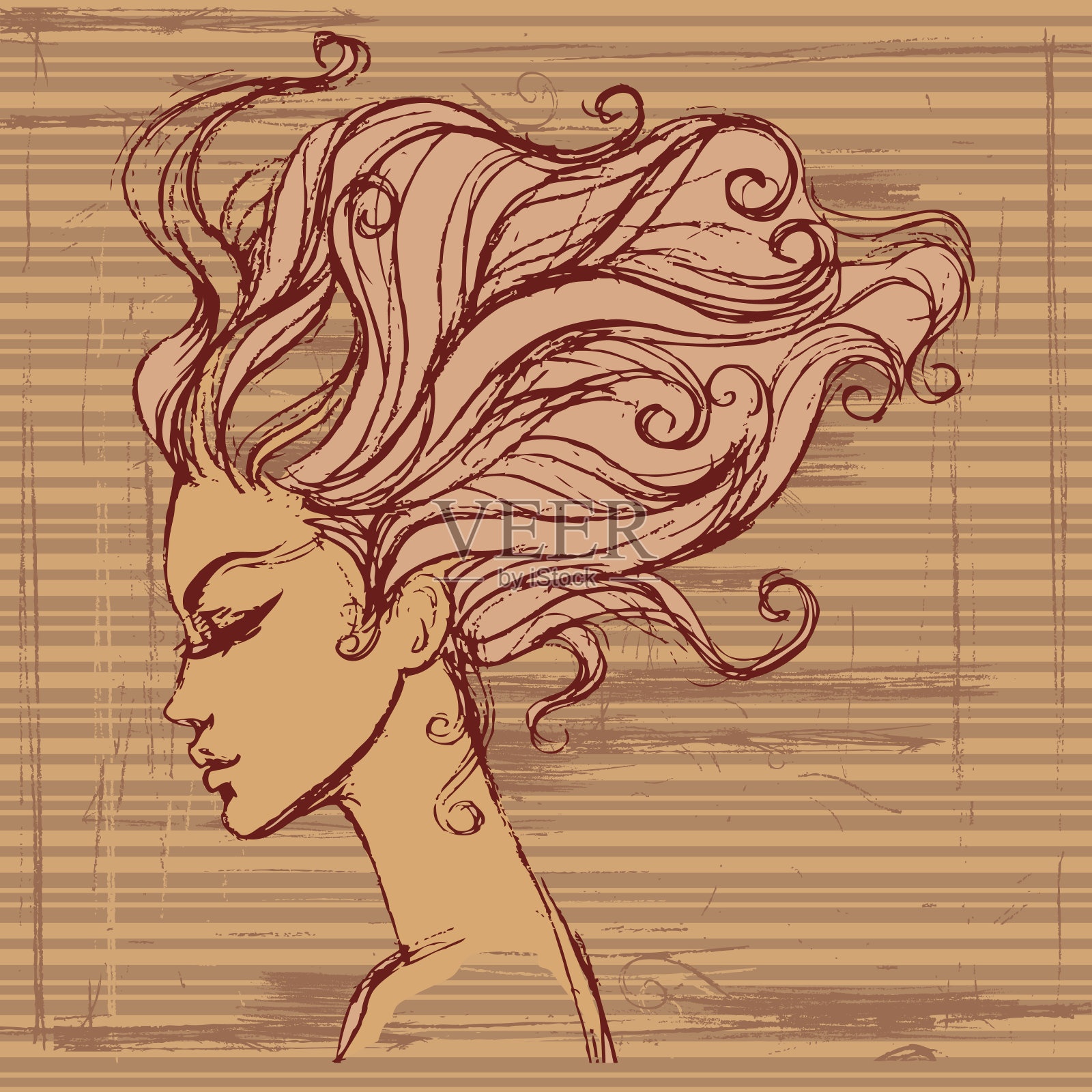 美容水疗插画图片素材