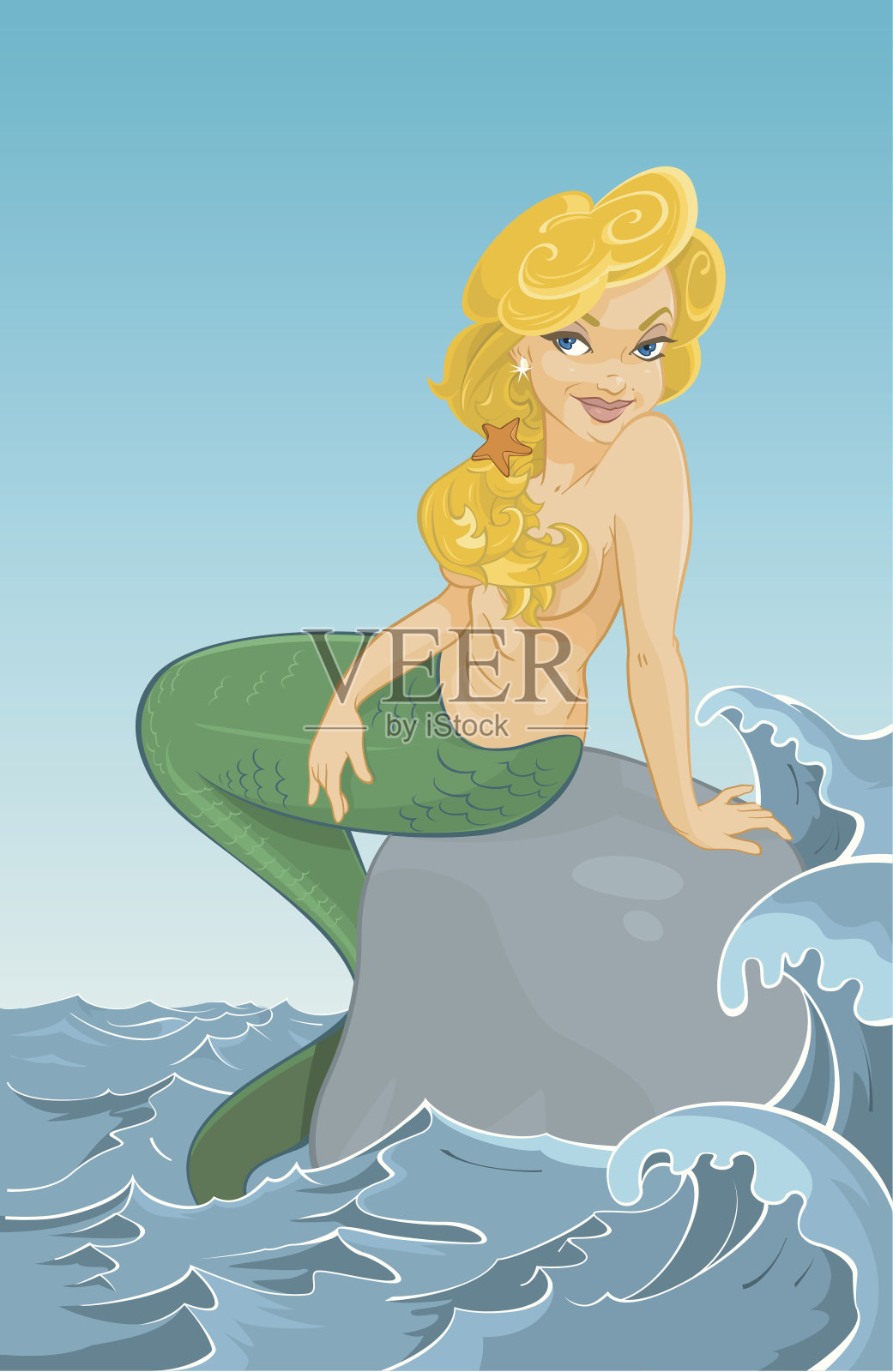 美人鱼插画图片素材