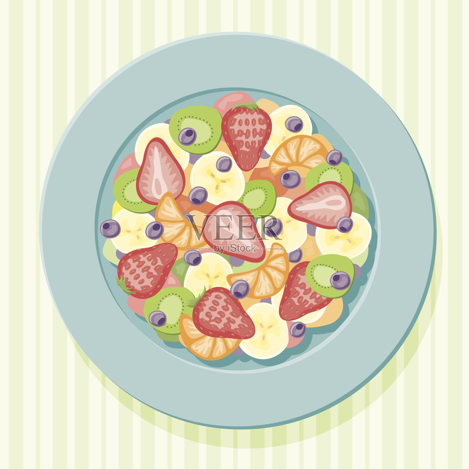 水果沙拉插画图片素材