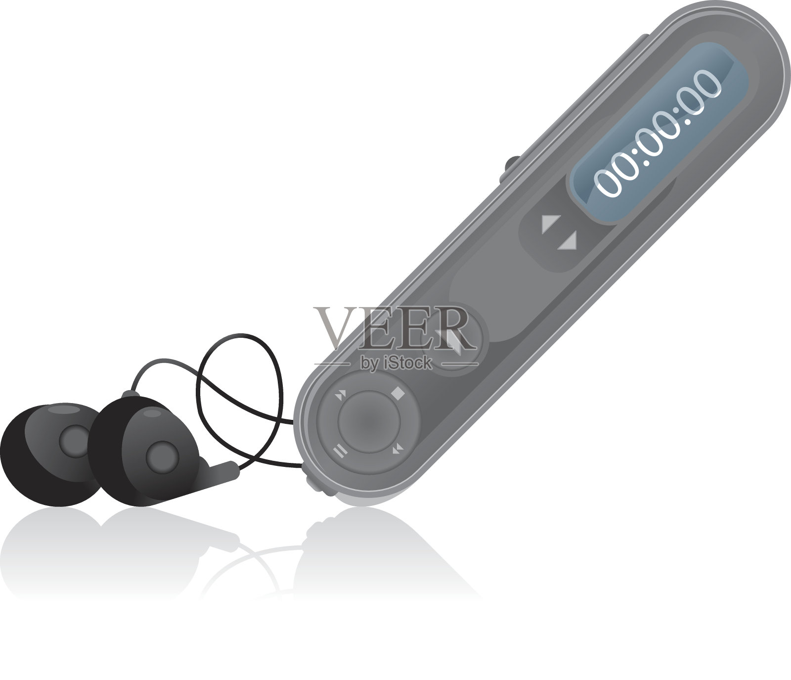 MP3音乐播放器插画图片素材