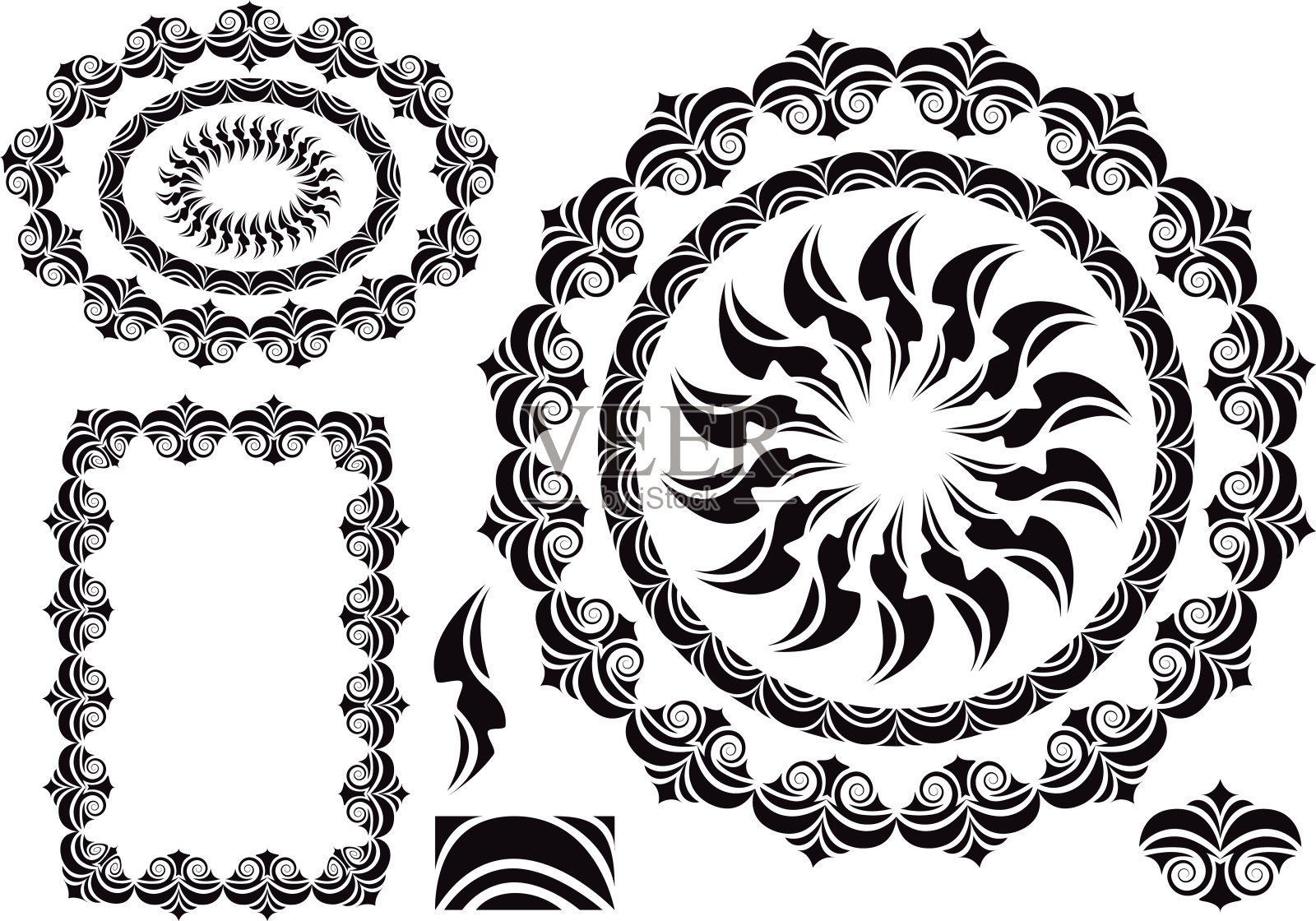 华丽的画面插画图片素材