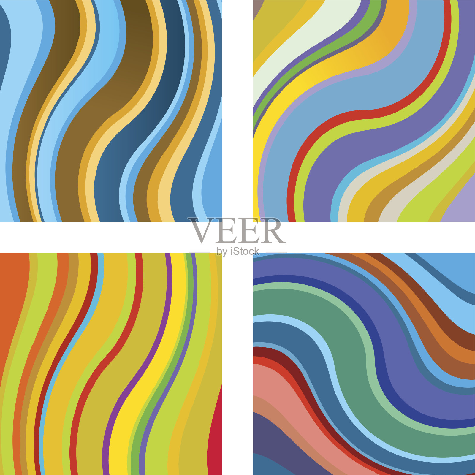 四种模式插画图片素材