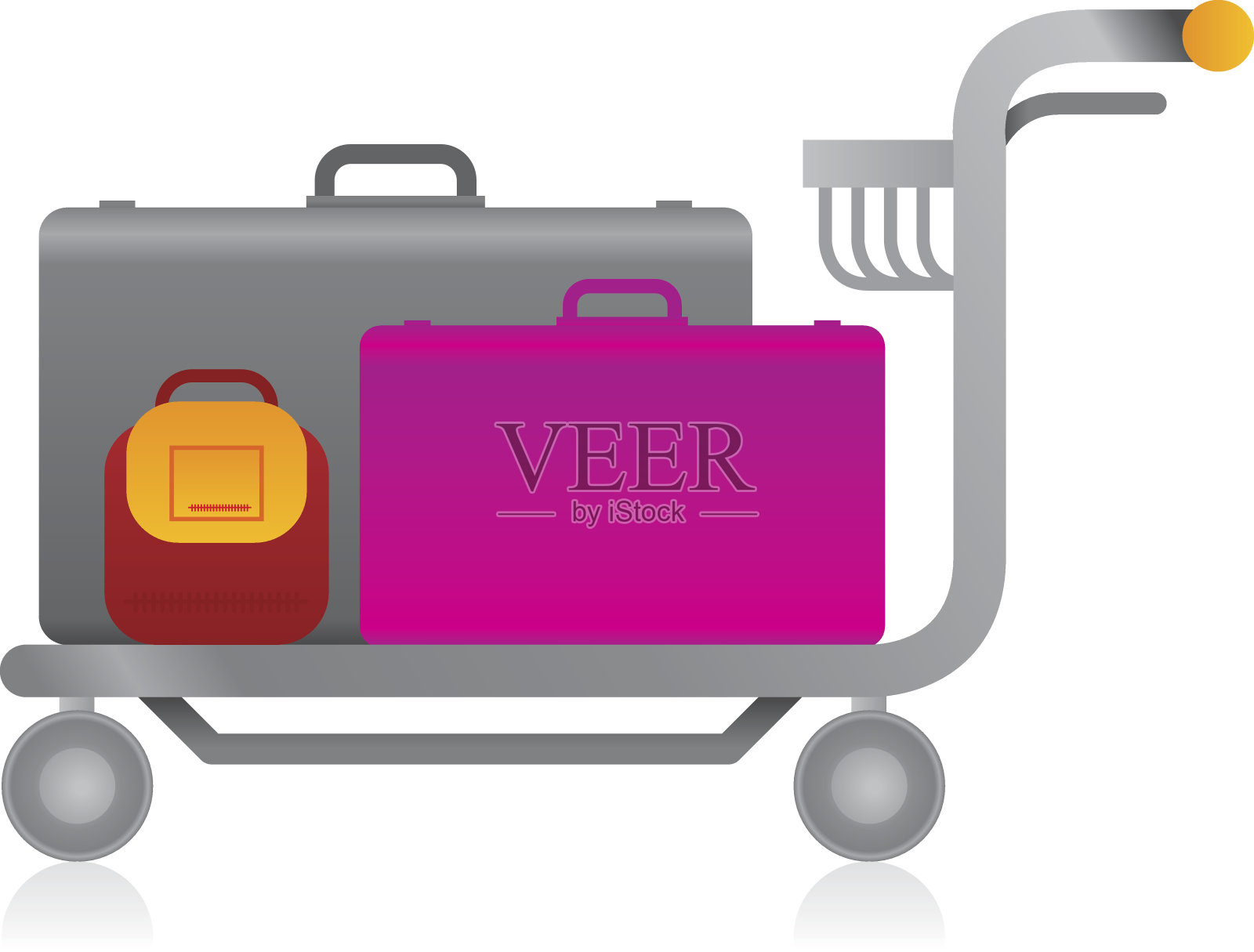 行李手推车插画图片素材