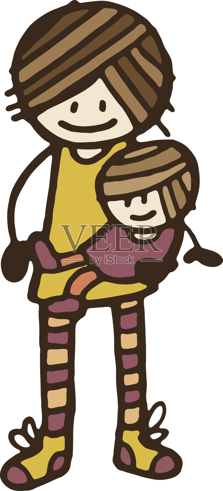 女人和孩子设计元素图片