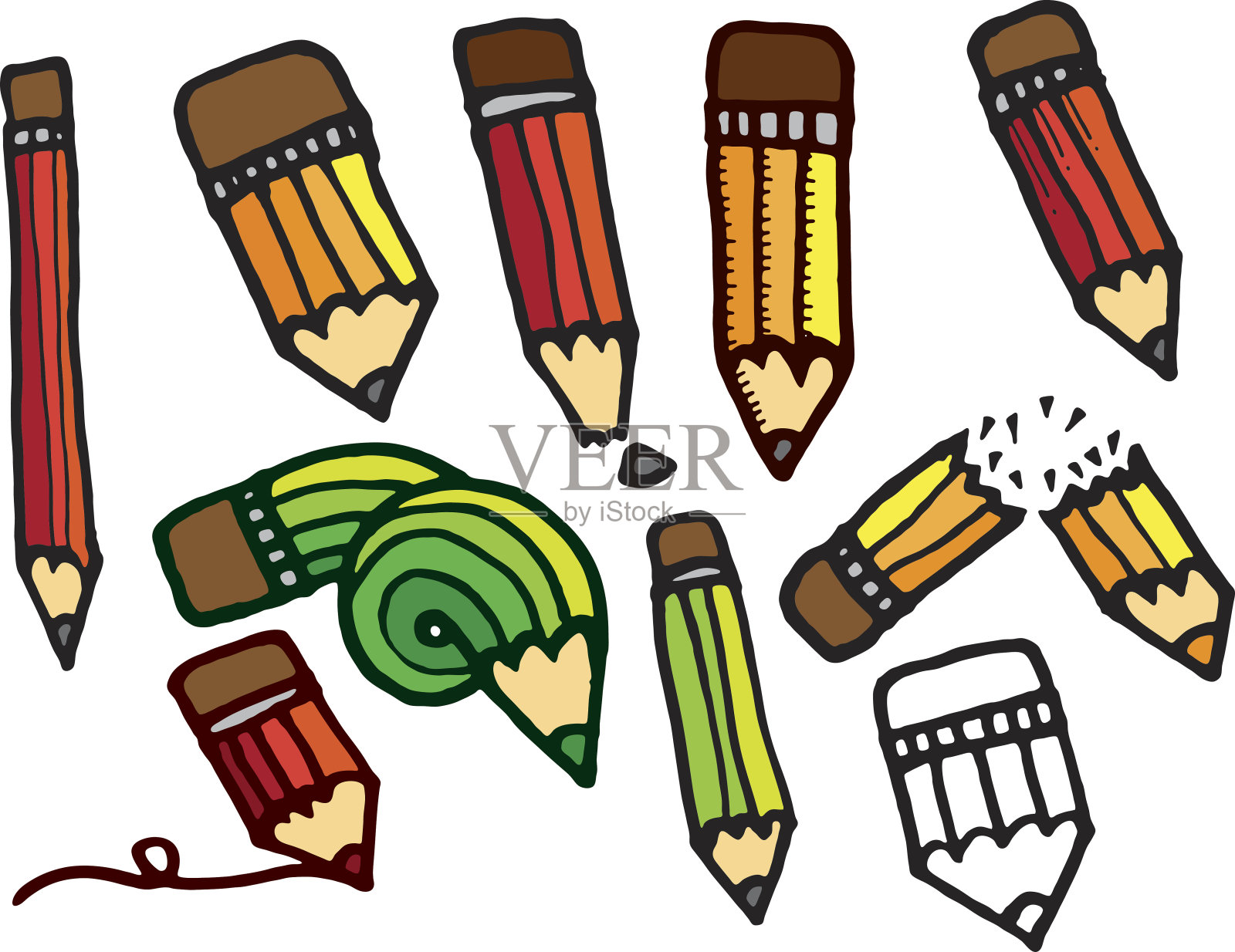 铅笔插画图片素材