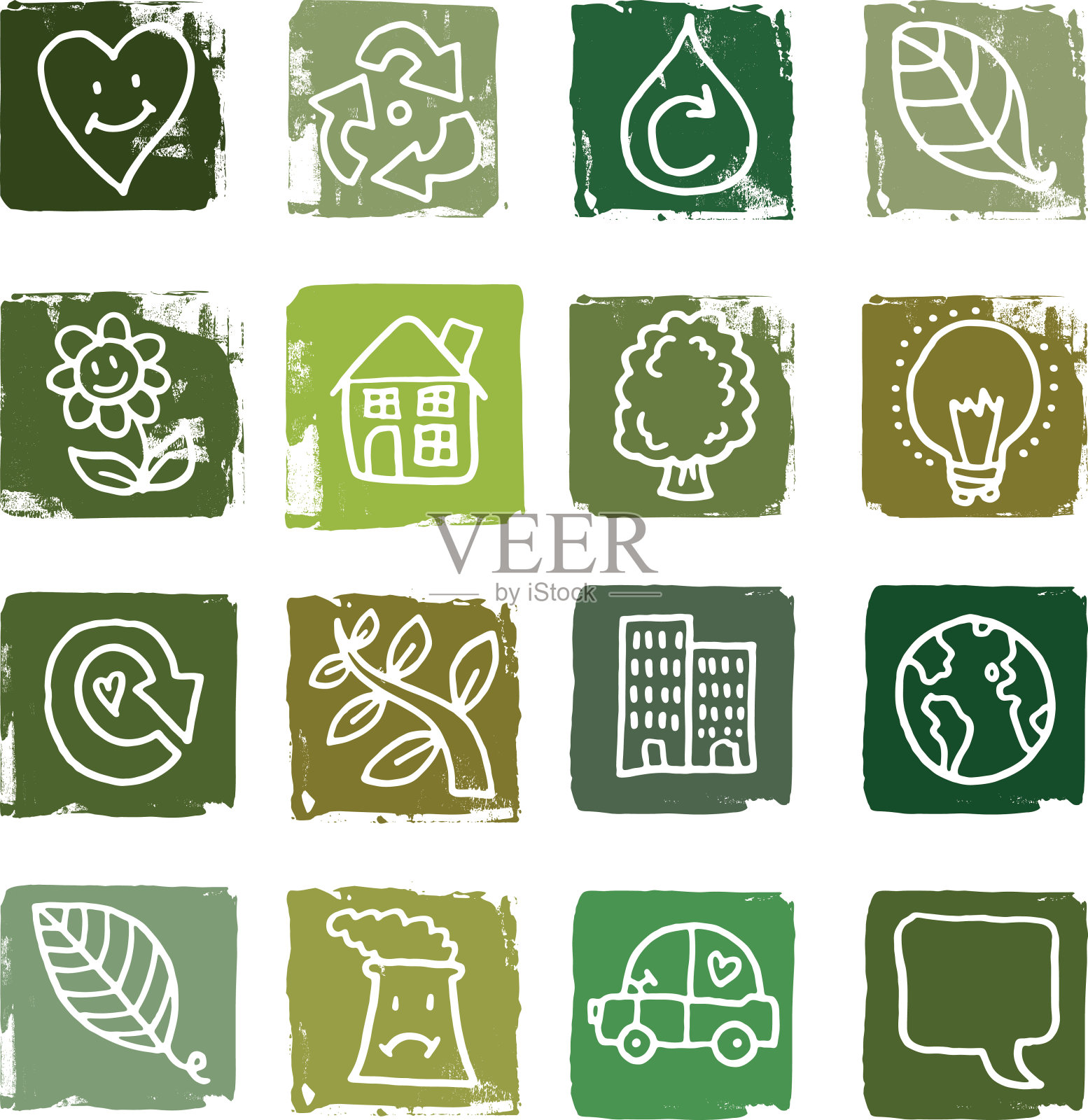 自然环境和回收图标图标素材