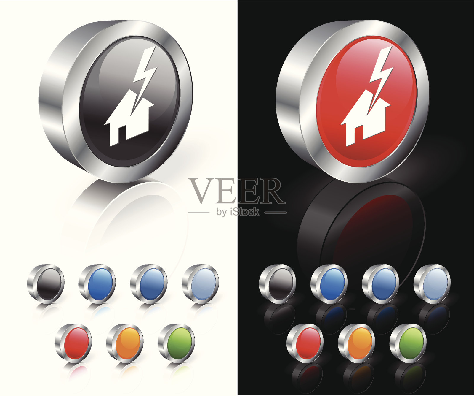 闪电3 d图标图标素材