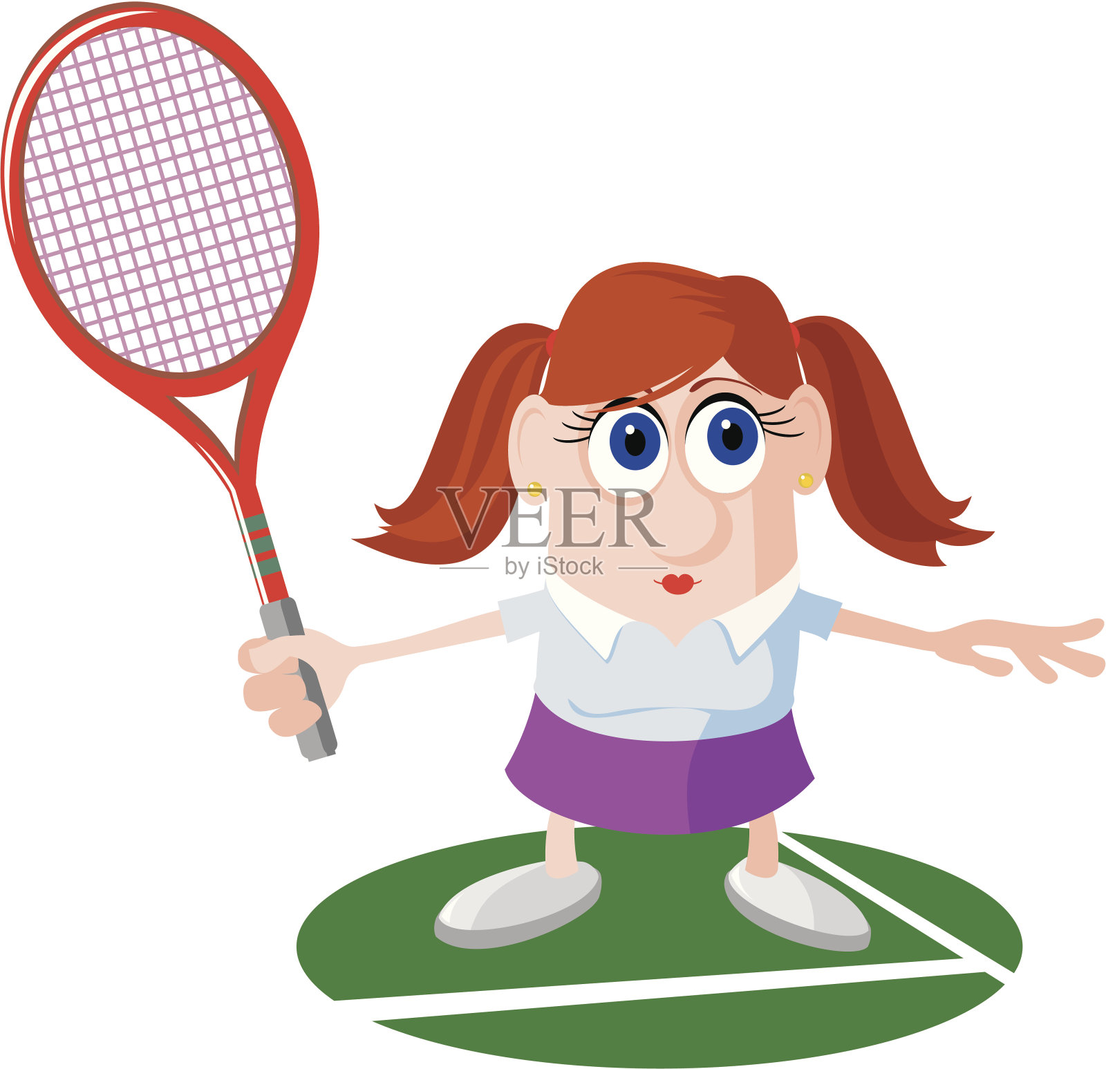 网球天后插画图片素材