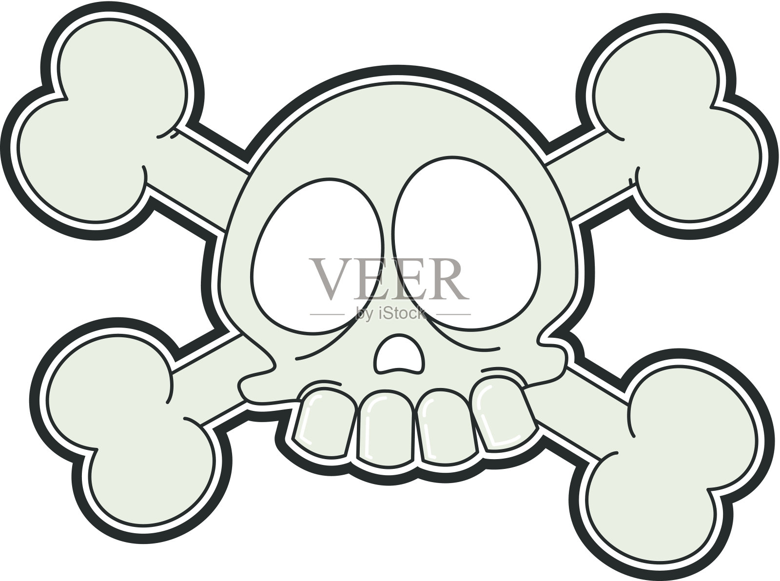 骷髅旗插画图片素材