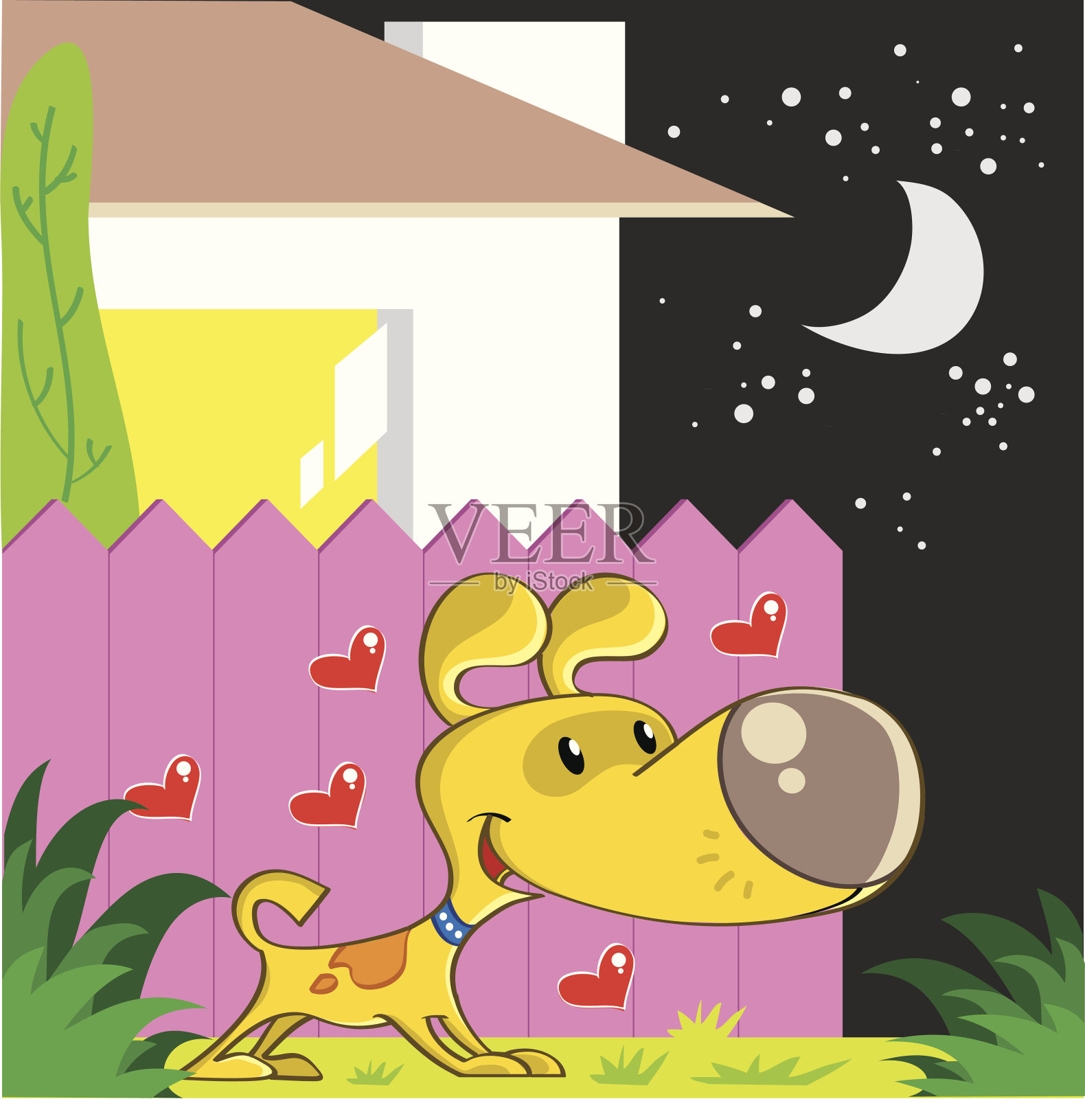 这只狗欢迎他的主人设计元素图片