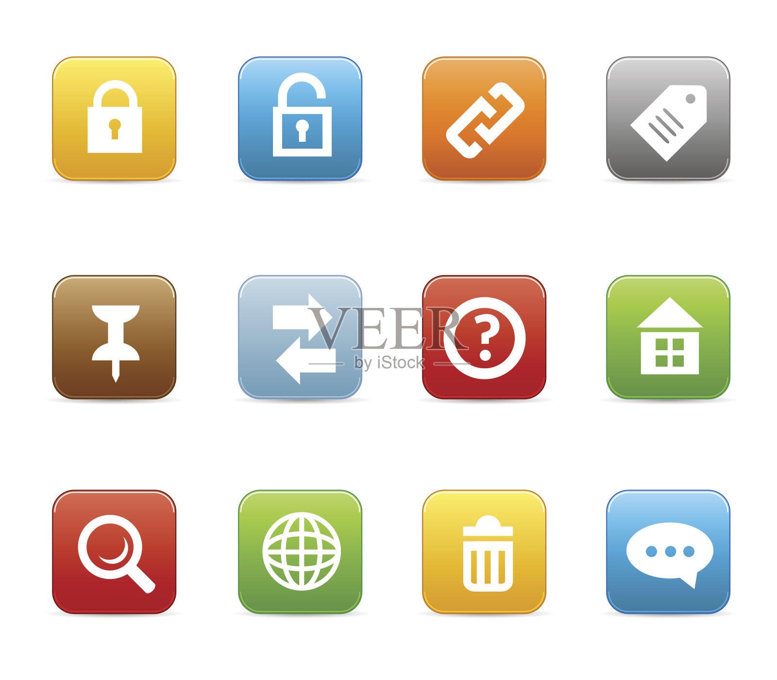 网页图标|多色系列图标素材